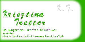 krisztina tretter business card